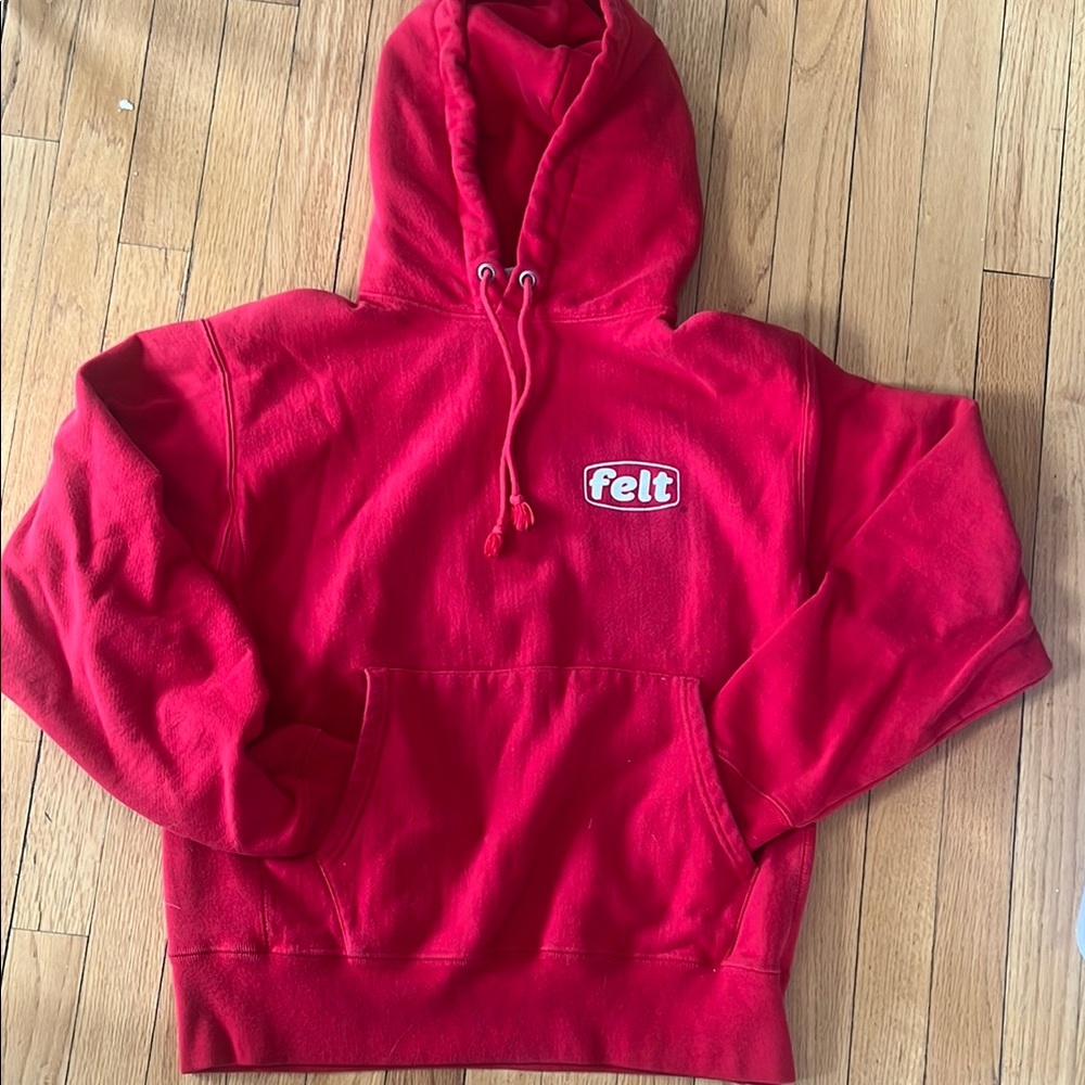 Red Felt Hoodie